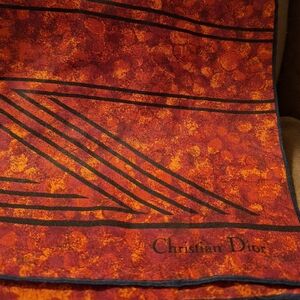 Christian Dior Subtle Abstract Silk Scarf.